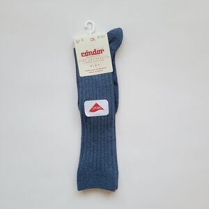 Condor Blue Denim Ribbed Knee Socks